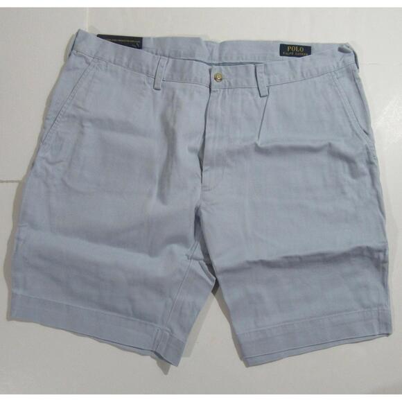 Polo Ralph Lauren Mens Classic Fit 9" Cotton Shorts Soft Sky Blue Size 36 NWT - Picture 1 of 5